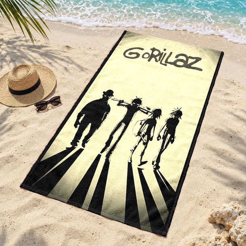 Gorillaz Microfiber Beach Towel Quick Dry Sand Free Lightweight Beach Towels for Travel Swimming Camping