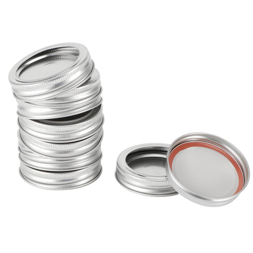 Dělené skleněné zavařovací víčka, kulaté nádoby na potraviny, těsnicí kryt, kuchyňské příslušenství