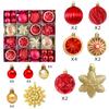 Christmas Ornaments Set Shatterproof Plastic Baubles Snowflakes Stars Hanging Ornament for Xmas Tree Holiday