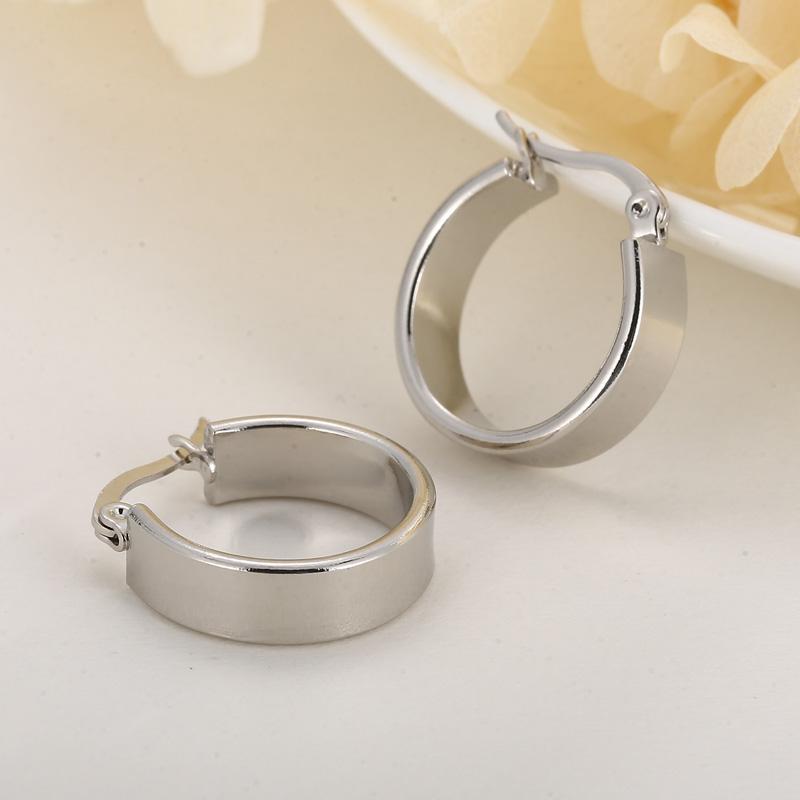 

Модні жіночі чоловічі круглі сережки для пірсингу з нержавіючої сталі, срібного кольору, золота