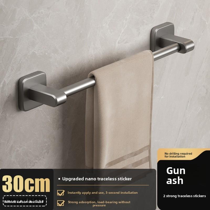 Rod Shower Towel Rack With Suction Cup Wall Mount For Bathroom Storage