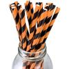 25pcs Halloween Theme Disposable Paper Straws Spider Skull Pumpkin Bat Pattern Happy Halloween Party Decor Supplies