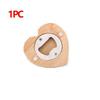 1/5/20PCS Beer Bottle Opener Heart Shaped Bamboo Magnetic Opener Portable Fridge Magnet Beer Opener Bar Wedding Home Party Tools