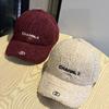 New Autumn and Winter Lamb Wool Baseball Hat for Women Korean Style Casual Versatile Letter Embroidery Fashion Warm Peaked Hat Trendy
