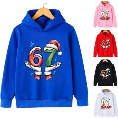 Kinder Hoodie 6 7 Print Kleinkind Kapuzenpullover für Jungen Mädchen Modischer und Lustiger Bequemer Kinder Kapuzenpullover