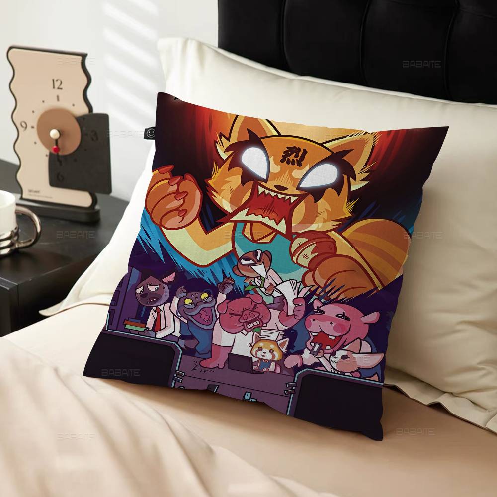 Aggretsuko Anime-Rock Poszewka na poduszkę toon Prezent Poszewka na poduszkę Sypialnia Dom Sofa Krzesło Siedzisko Dekoracja poszewka na poduszkę
