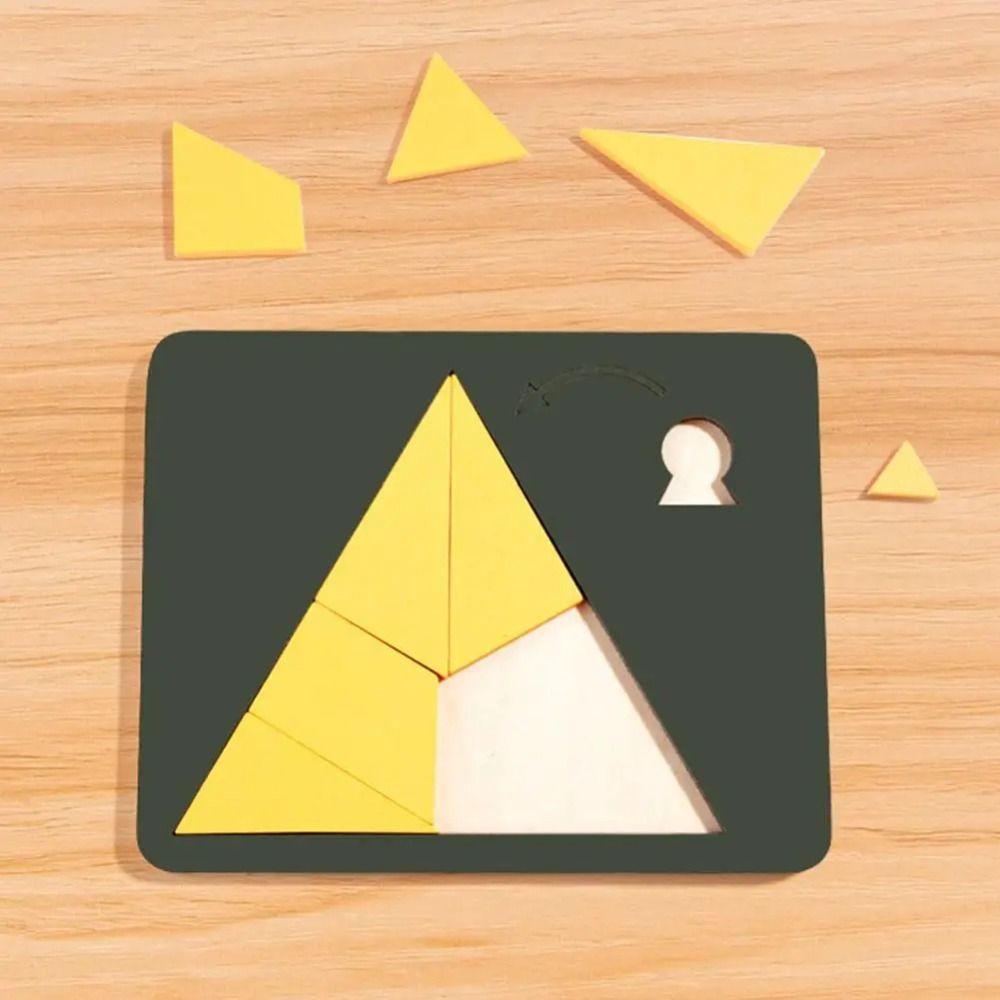 Geometric Shape Wooden Geometric Puzzles 3D Puzzles Puzzles Challenge Toy  Teaching Aid