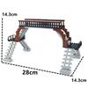 MOC Stads Bouwstenen Trein Loopbrug Onderdelen Rails Treinstation Bakstenen Spoorweg Bufferstop Modelspoorwegen Verkeerslicht Speelgoed