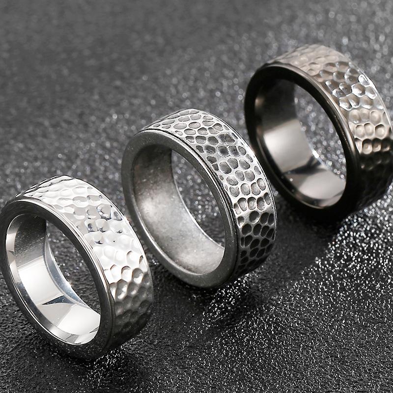 Vintage Wedding Rings For Man Women 316l Stainless Steel Male Ring Finger Jewelry Charm Party Birthday Gift Waterproof