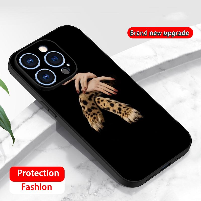 

Super fashion Leopard pattern Phone Case For iPhone 17 16 16e 15 14 13 12 Plus Mini Pro Max Soft black Shockproof Cover iPhone17