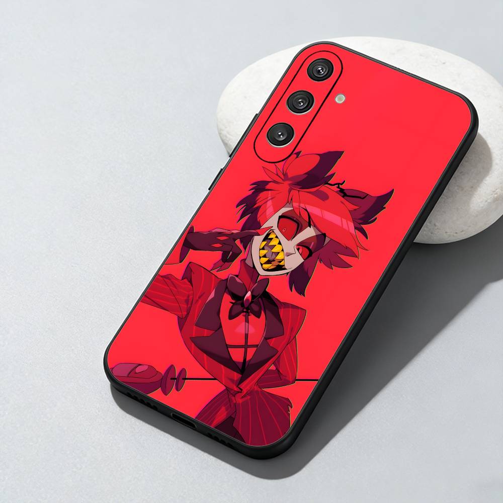 

Happy Hotel H-Hazbin CHAR And V Phone Case For Samsung Galaxy A73,A72,A71,A70,A52,A51 Others Soft Black Cover Samsung a72