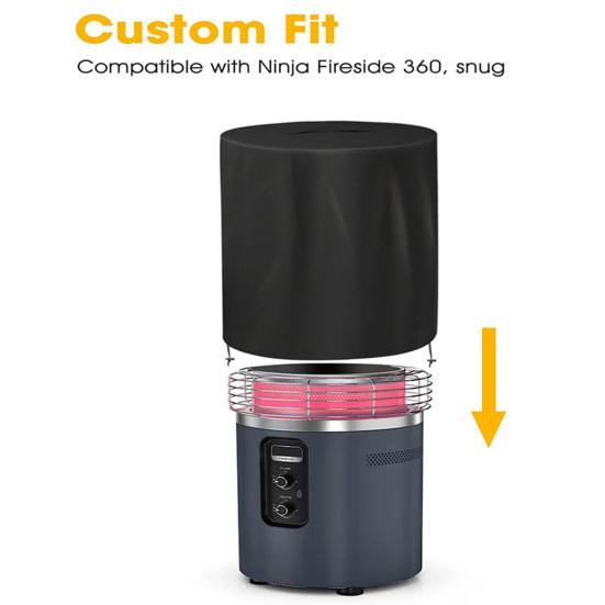 Firepit Cover for Fireside 360 Waterproof Oxford Cloth UV Resistant Dust Rain Snow Leaf Protection Firepit Guard with Adjustable Drawstring