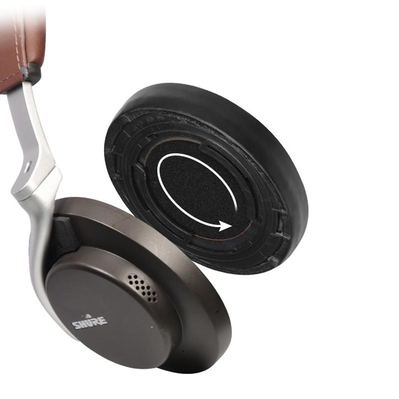 

1 Pair Headphone Ear Pads for Shure AONIC 50 Protein Leather Earpads Cushions Black