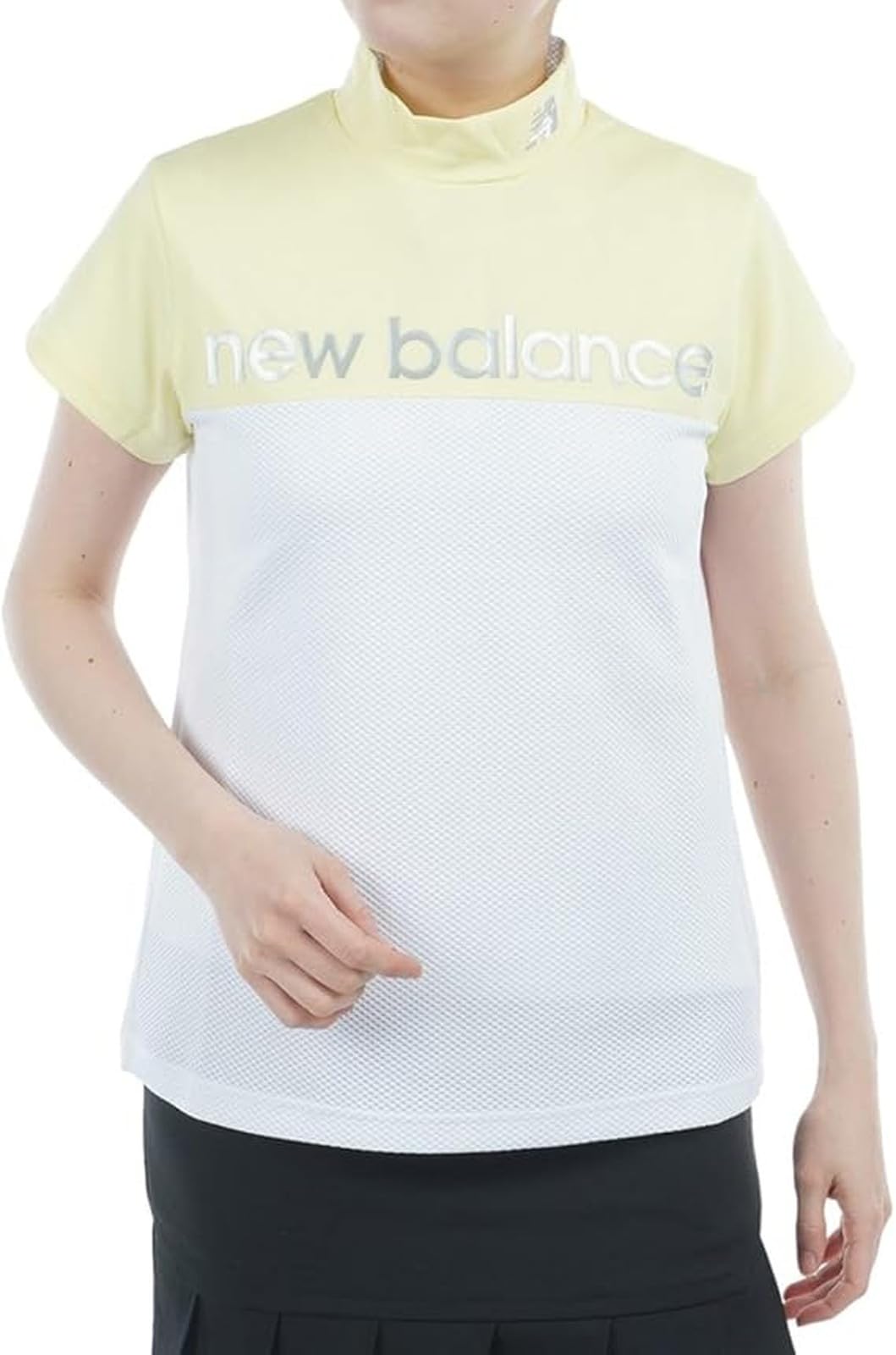 

Golf Short Sleeve Mock Neck Shirt Quick x White 0 [New Balance] Women s (Moisture Absorbent, Drying, Stretchy) / 012-5166503 060_Yellow [S]