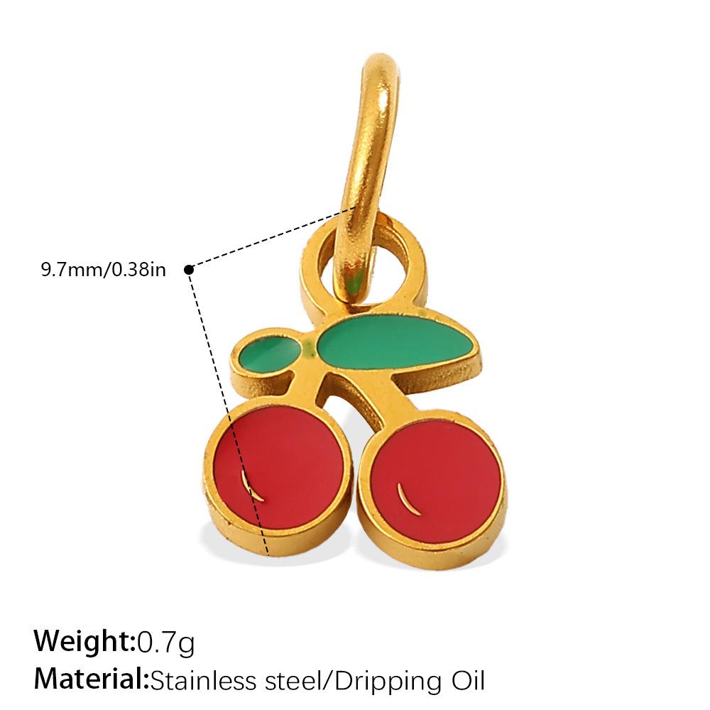 Fresh And Sweet Pendant Red Dripping Fruit Cherry Diy Jewelry Pendant Accessories