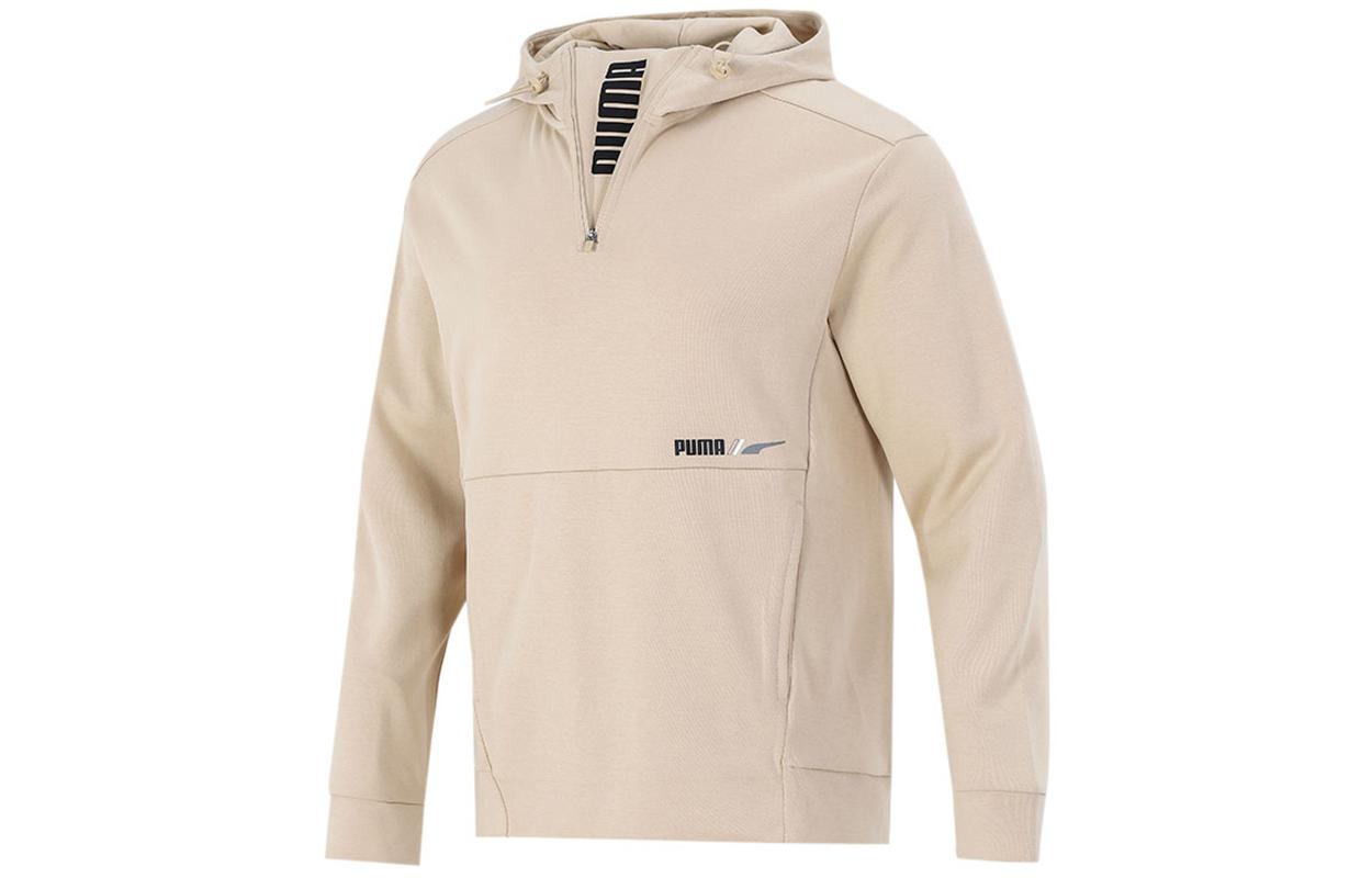 PUMA Sweatshirts Men s Khaki Hooded Moderate Regular 846535-20 S