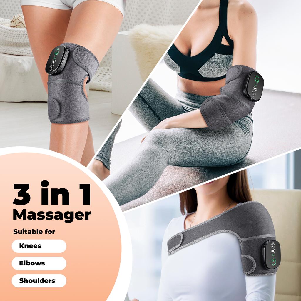 Send From US Electric Leg Knee Massage Joint Heating Vibration Massage Elbow Shoulder Support Thermal Knee Pad Blood Circulation