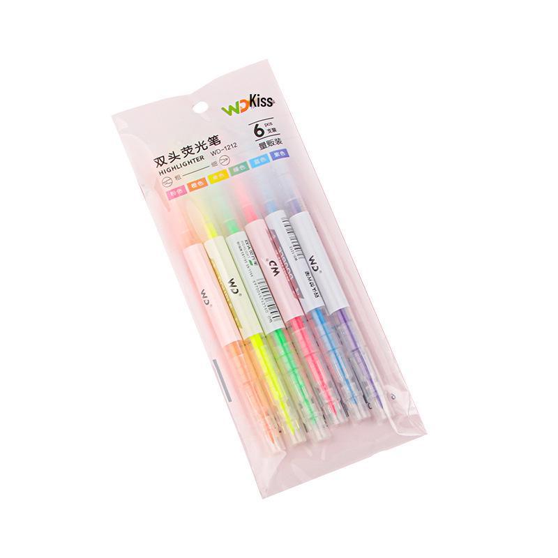 Set di evidenziatori bicolore multicolore - Pennarelli creativi per studenti, graffiti e journaling.