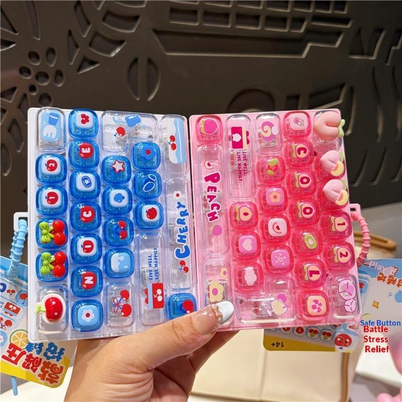 26 Key Cute Decompression Toy Anti-Anxiety Push Button Toy Portable Bag Hanging Ornament For Students Daily Use