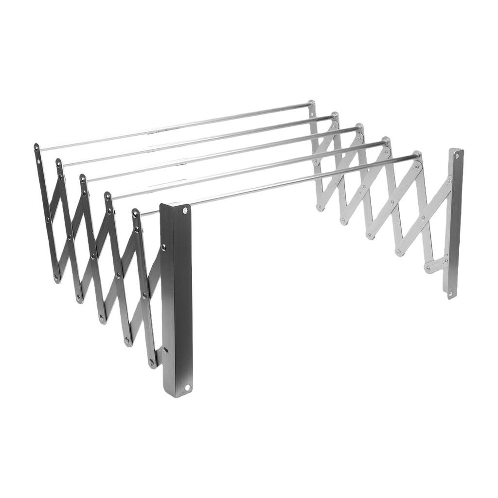 Wall Mounted Drying Rack Folding Laundry Drying Rack Aluminum Rust Proof Storage for Balcony Bathroom Laundry Area