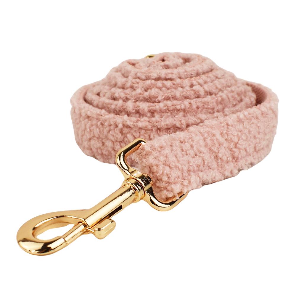 Pink Teddy Bear Dog Collar & Leash Set