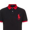 Polo Ralph Lauren Logo Bestickt Vertikale Knopfleiste Straight Fit Kurzarm Poloshirt Herren Poloshirts Schwarz 710752866-002