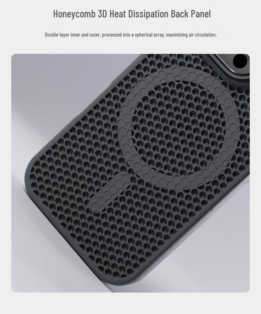 Honeycomb Heat Dissipation Stand for iPhone 17 Pro Max Magnetic & Drop-Proof Protective Case