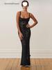 European & American Women's One-Shoulder Lace Evening Dress - Sexy & Slim Fit, See-Through Summer Fashion