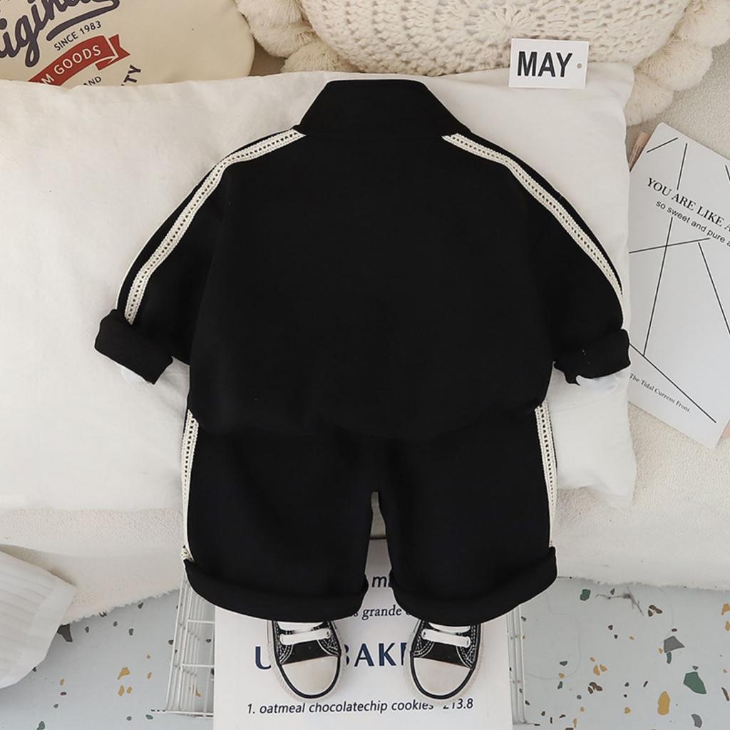 Kids Casual Long-Sleeve Set, Comfortable Daily Wear Outfits