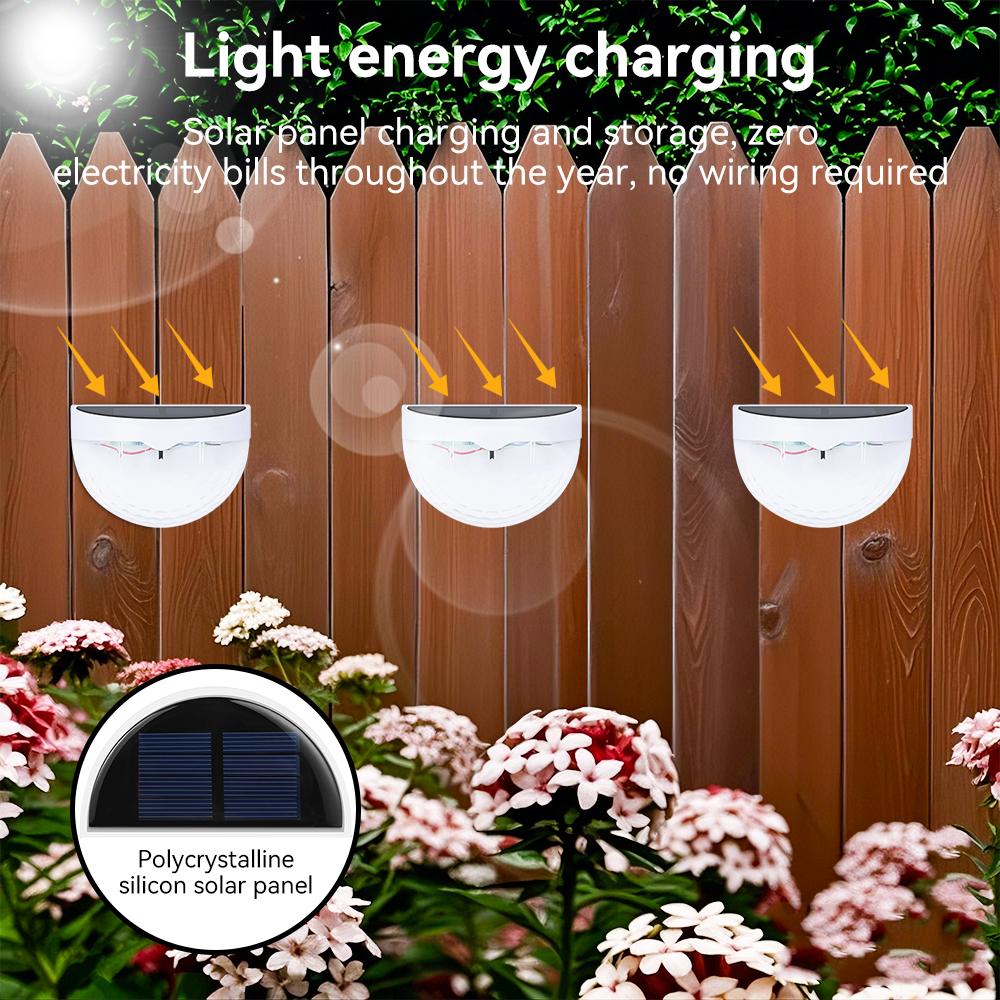 2/4/8 Pcs Solar Fence Light Outdoor Lighting Wall Lamps Garden Energy Light Festoon Decoration LED For Garden Step Patio Stairs