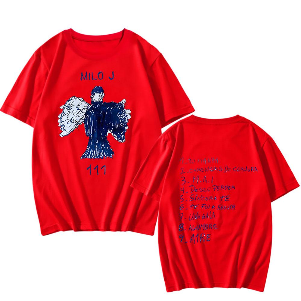 

Хіп-хоп Milo JT Сорочка Графічний друк Готична бавовняна футболка з коротким рукавом Повсякденна ретро-футболка Camiseta Hombre Punk Soft Tops XXL червоний