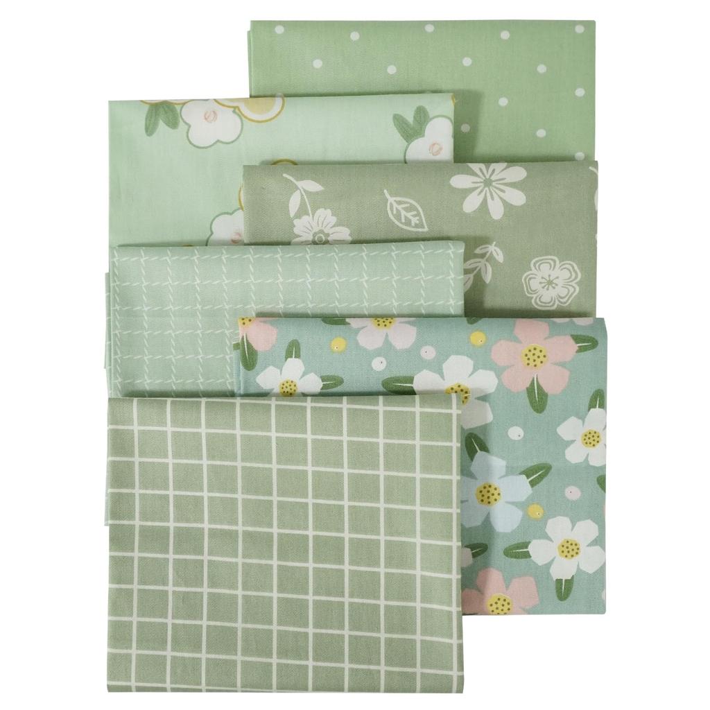 Floral Print Fabric Perfect for and Other Stylish Crafts 6-Piece Set, Patchwork, Crafts,