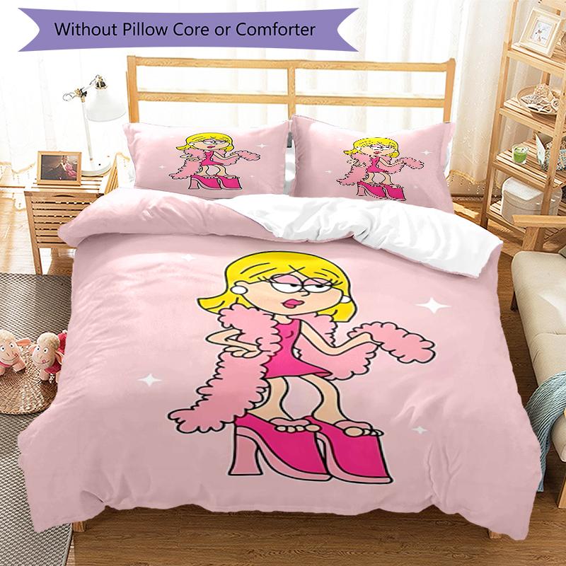 3pcs Lizzie McGuire Y Sus Locuras1 Design Cover Set - HD Printed Bedding with 1 Cover and 2 Pillowcases - Perfect for Home and Dorm Decor