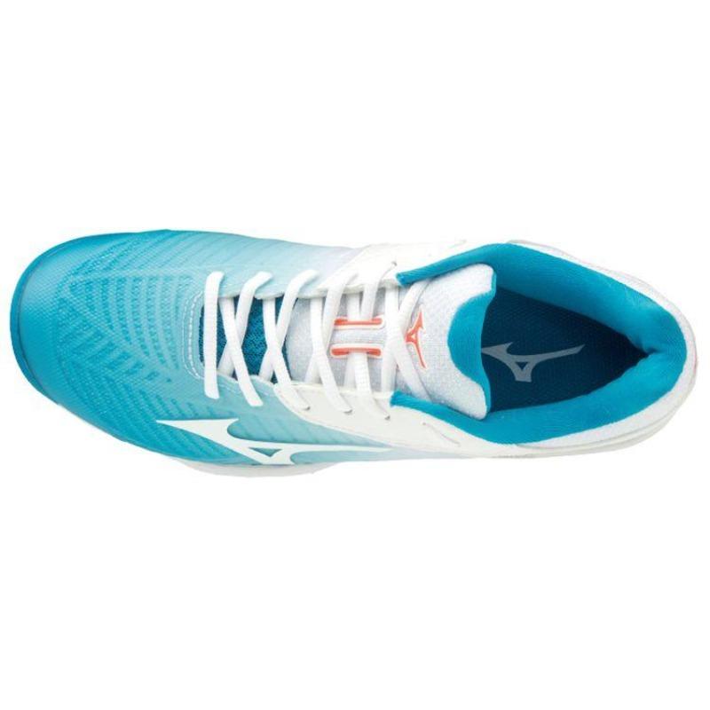 Mizuno Wave Exceed Tour 3 AC White/Teal Women's Tennis Shoes 61GA187125
