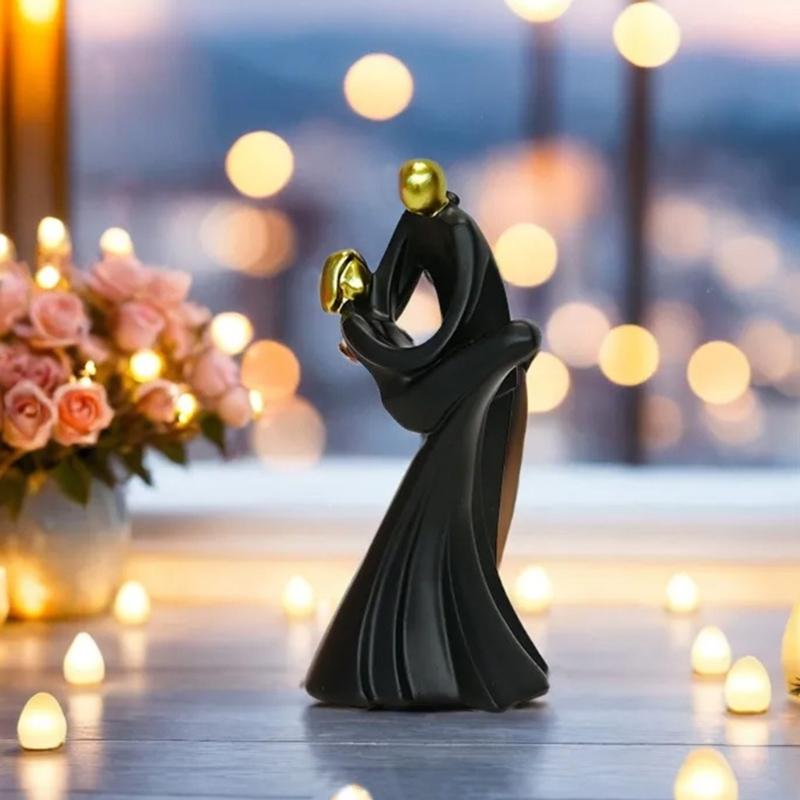 Home Decors Modern Abstract Art Kissings Lover Statue Table Decorations for Dining Room Living Room Office Centerpieces