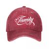 Family Snapback Cap Daily Washed Baseball Cap