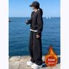Women's High-End Fleece-Lined Sports Suit - Autumn/Winter Hoodie Two-Piece Set