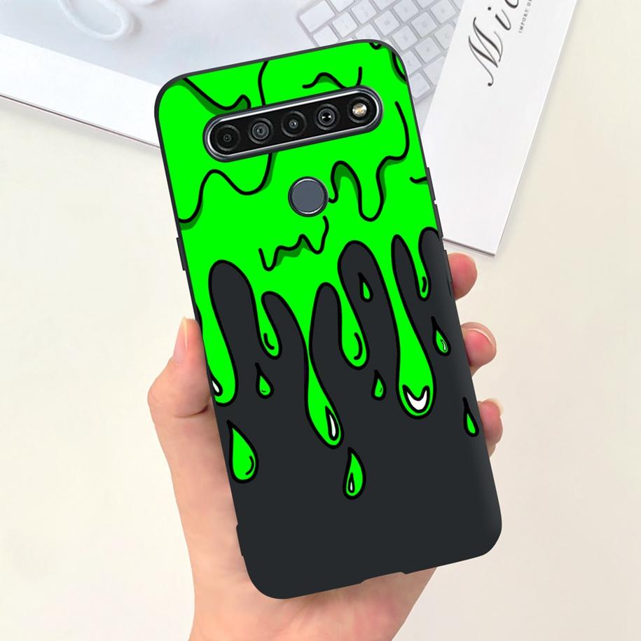 Para Funda LG K61 LMQ630EAW LM-Q630 Flor de Moda Suave Coque Fundas de Teléfono Para LG K61 2020 K 61 Cubierta Trasera de Silicona Para LGK61 Funda