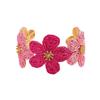 C-shaped Woven Flower Bangle Vintage Hand Ring Retro Raffia Grass Bracelet  Daily