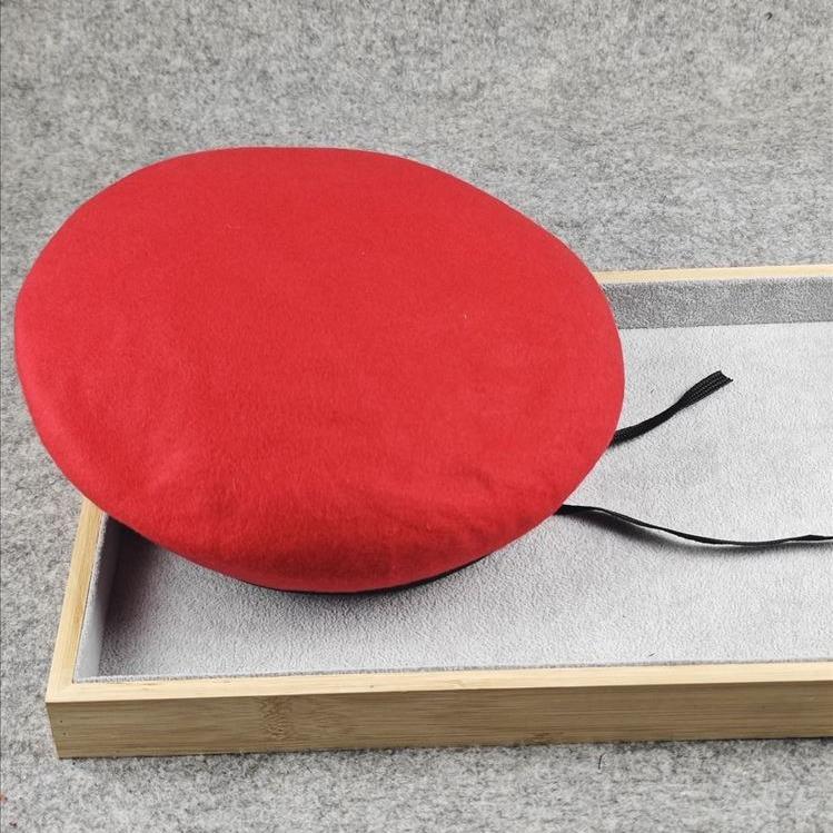 Imitation cashmere beret European and American style solid color bud hat casual fashion trend big head circumference men's hat small size women's hat