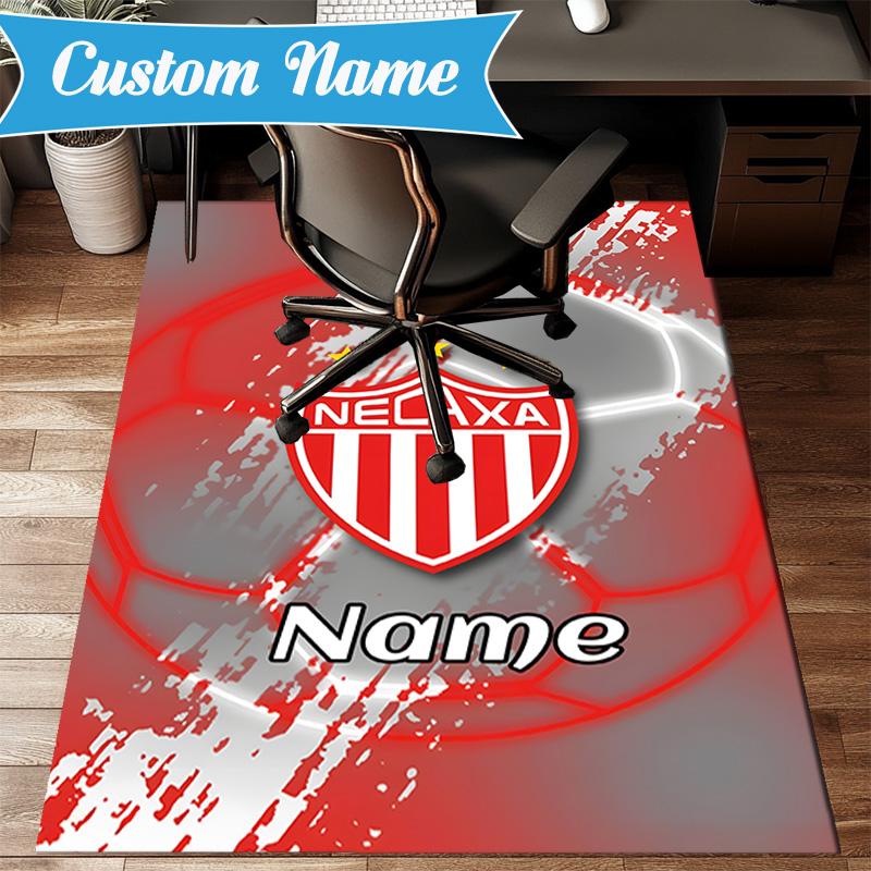 Custom Name Necaxa Football Design Rug Game Carpet, Floor Mat for Bedroom Living Room Entryway Rug, Home Decor Idea Gift for Christmas Birthday