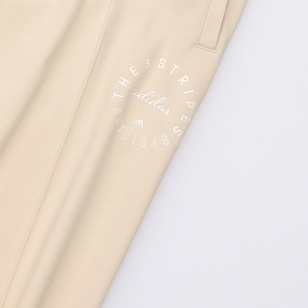 adidas Solid Color Logo Embroidered Joggers Women Bottoms Light-Brown HZ7062