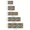 Mexican Talavera Floral Tile Kitchen Runner Rug Waterproof Oil‑proof Non‑slip Long Floor Mat For Kitchen Space Rug