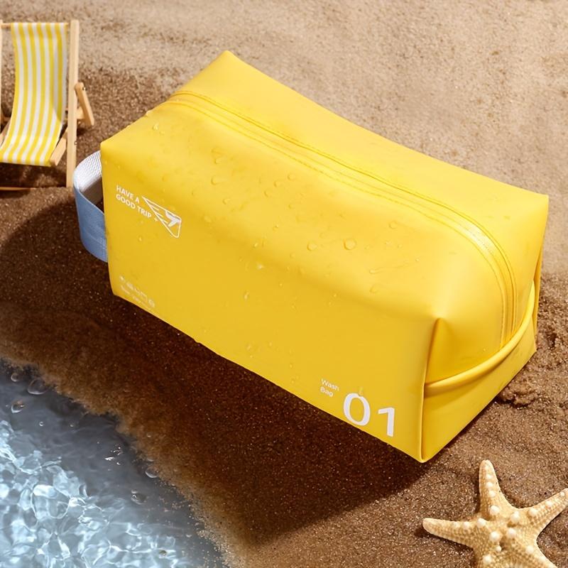 Summer PVC Colored toiletry bag, octagonal large-capacity makeup bag, toiletry storage bag with zipper, beach bag travel essential storage bag
