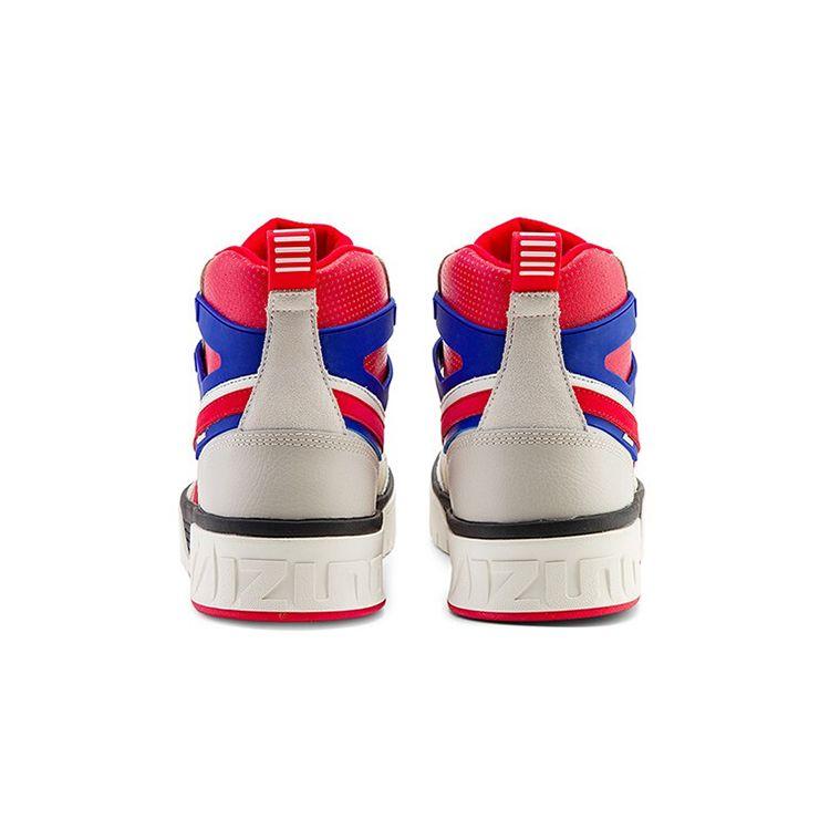 Mizuno Court Cl Mid Synthetic Leather Wrap Non-Slip Wear-Resistant Breathable High-Top Sneakers Unisex Sneakers White Red Blue D1GH212604