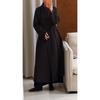 Womens Double-Faced Wool Alpaca Blend Long Coat With Oversized Notched Collar Slim Fit Winter Outerwear