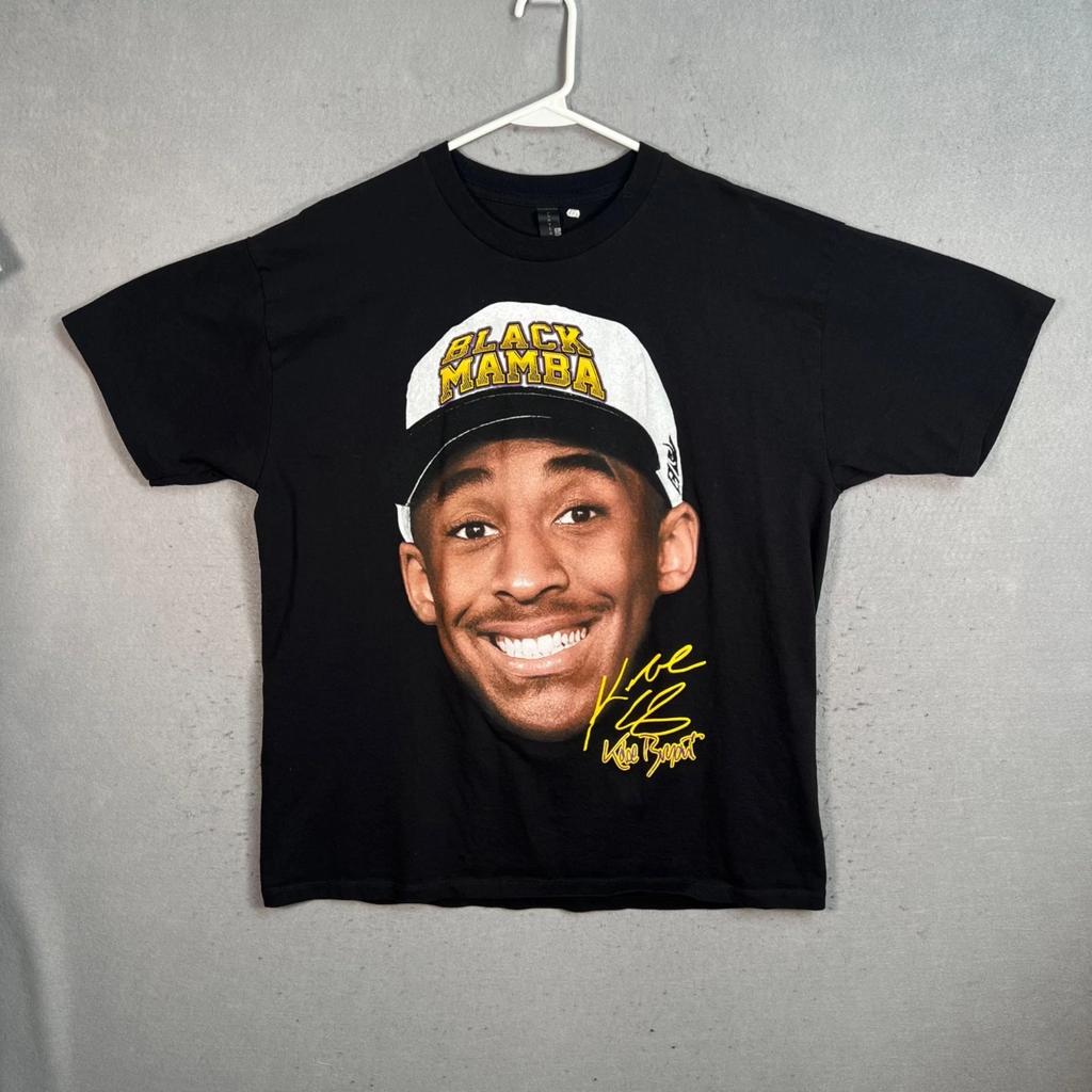 Playery Tees Black Mamba Kobe Bryant Graphic T-Shirt XL100% Cotton Black