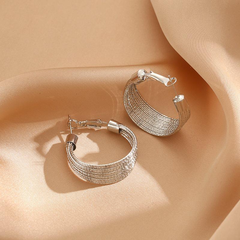 Elegant Multi-Layer Adjustable Open Ring - Versatile Niche Design with Glittering Threads for Women