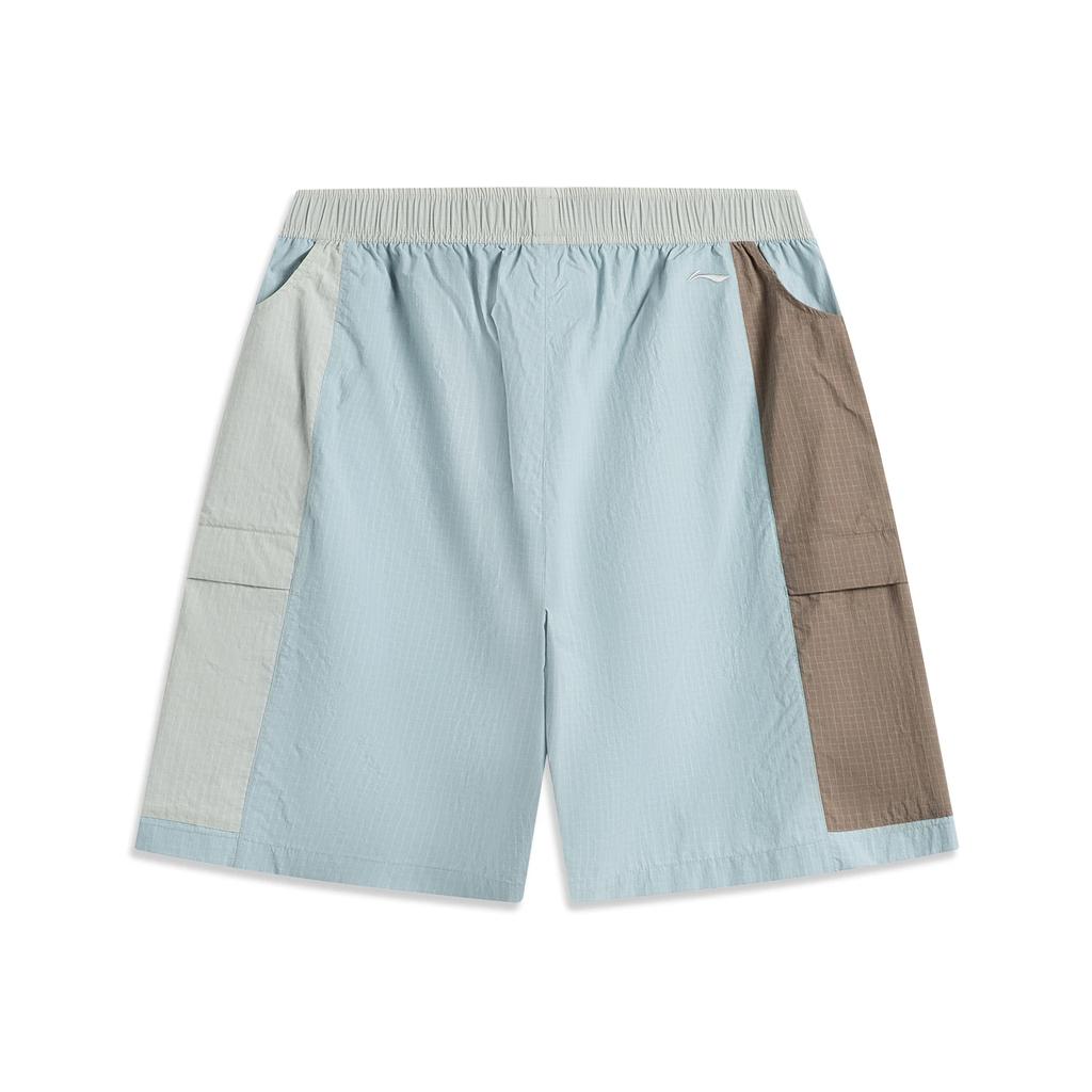 Li-Ning Outdoor Series Sport Casual Simple Color Block Comfortable Versatile Loose Work Shorts Men shorts AKSV229-4