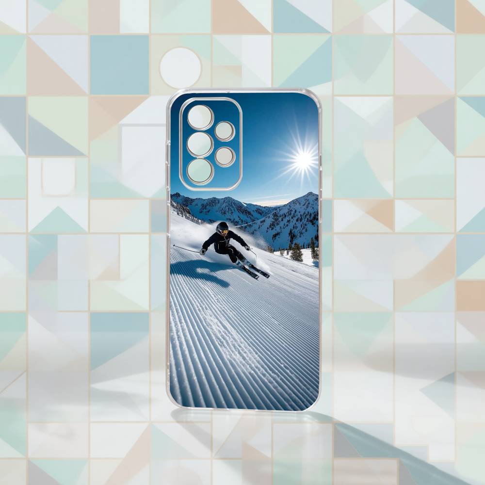 

Sport Snowboarding Phone Case Transparent Silicone Soft For Samsung S25,S24,S21,S22,S23,S30,Ultra,S20,Plus,Fe Samsung S21plus